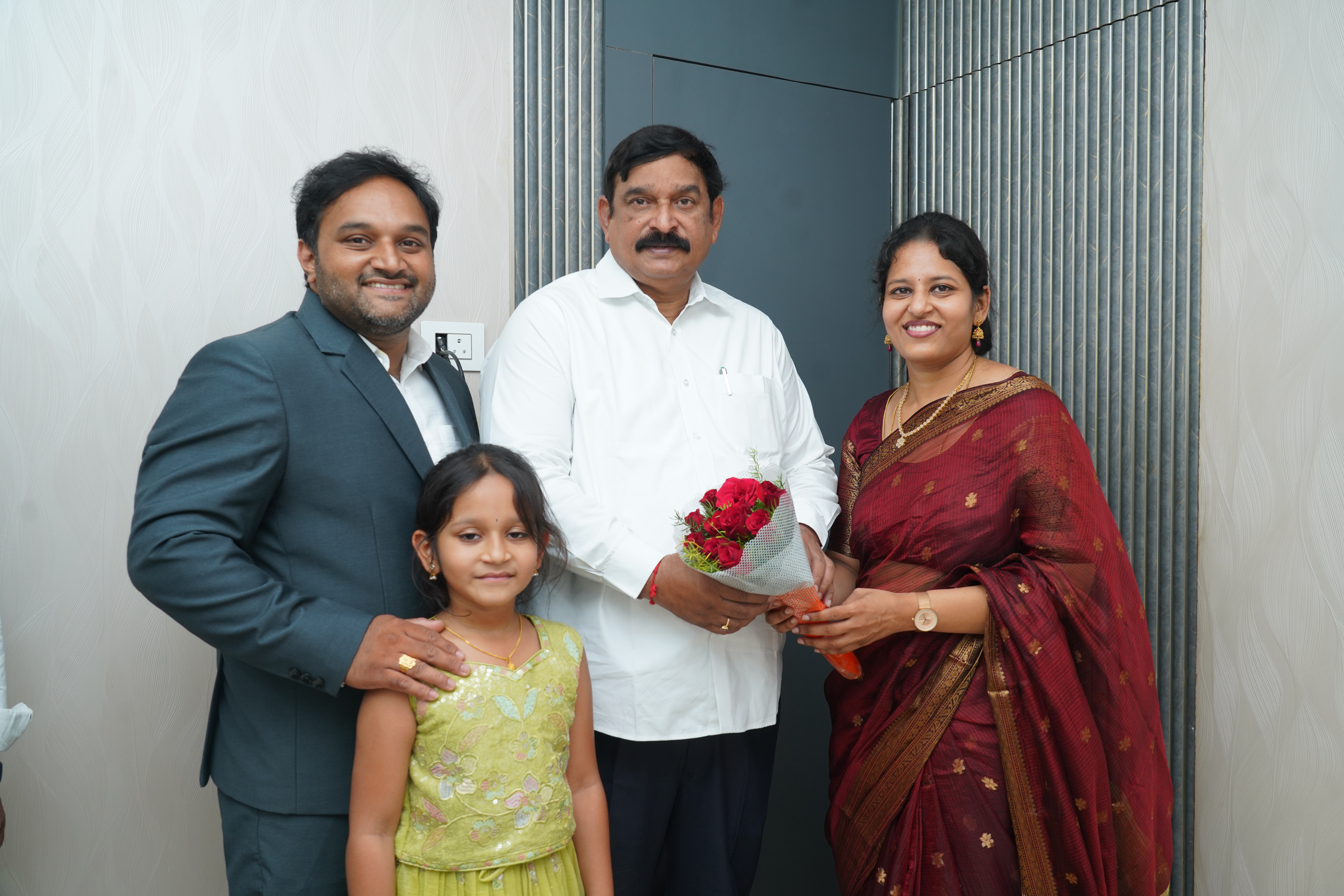 Grand Opening — with family